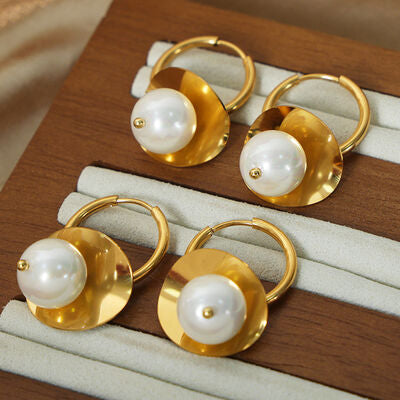 18K Gold-Plated Bead Dangle Earrings - AllIn Computer