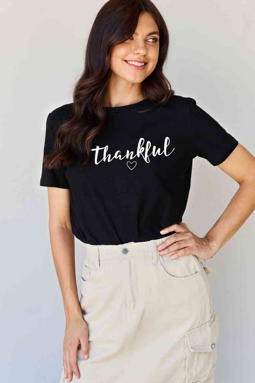 Simply Love Full Size THANKFUL Graphic T-Shirt - AllIn Computer