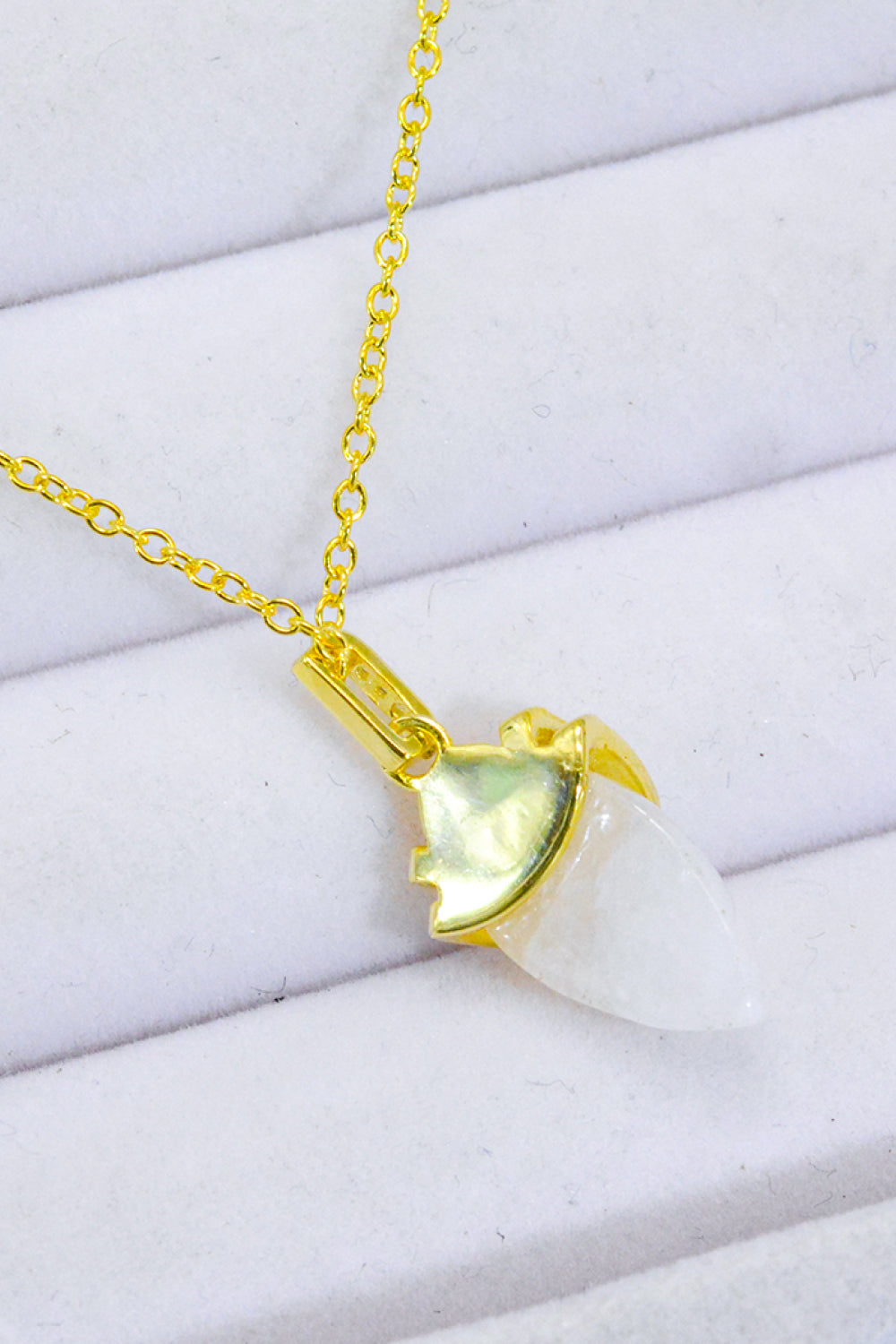 18K Gold-Plated Moonstone Pendant Necklace - AllIn Computer