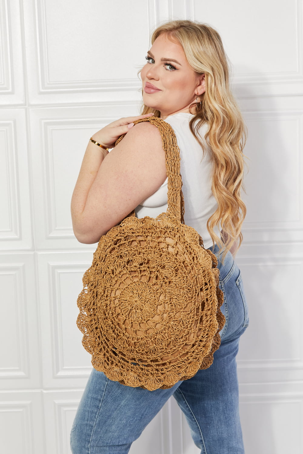 Justin Taylor Brunch Time Straw Rattan Handbag - AllIn Computer