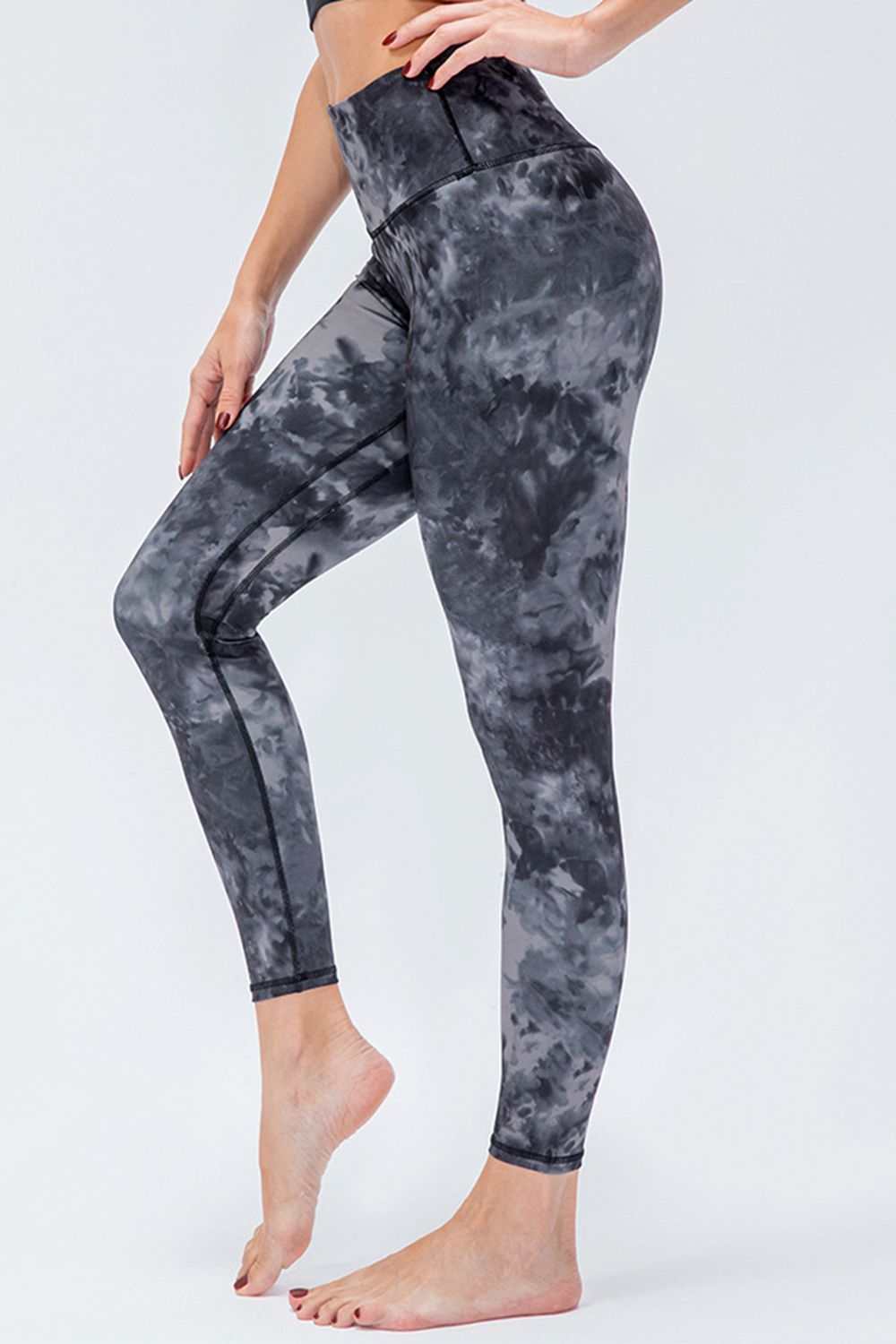 Wide Waistband Slim Fit Active Leggings - AllIn Computer