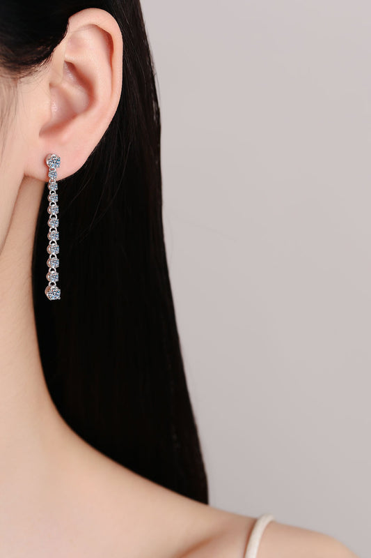 Adored 1.18-Carat Moissanite Long Earrings - AllIn Computer