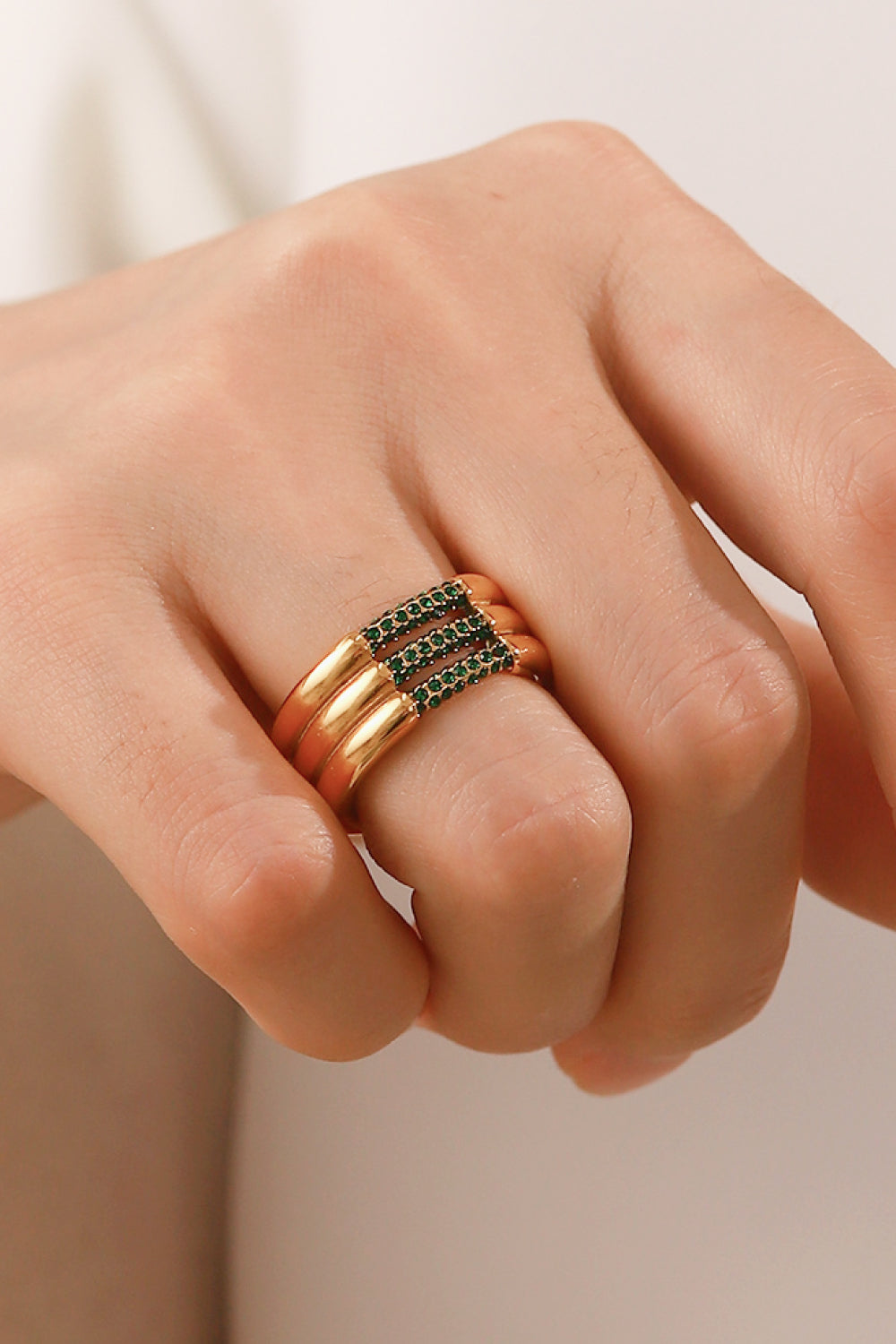 Triple-Layered Rhinestone Ring - AllIn Computer
