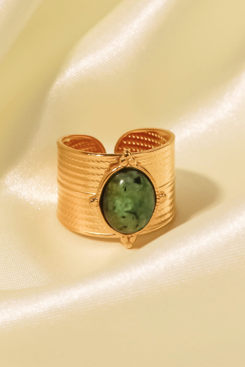 18K Gold-Plated Wide Open Ring - AllIn Computer