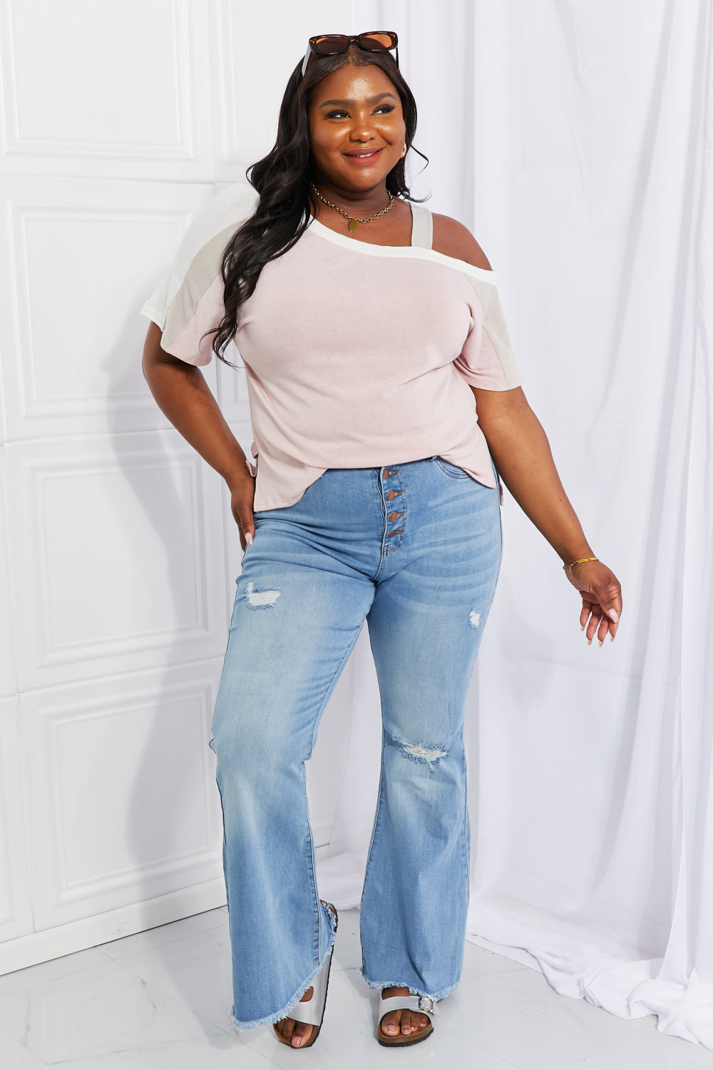 Andree by Unit Full Size Something Simple Cold Shoulder Tee - AllIn Computer
