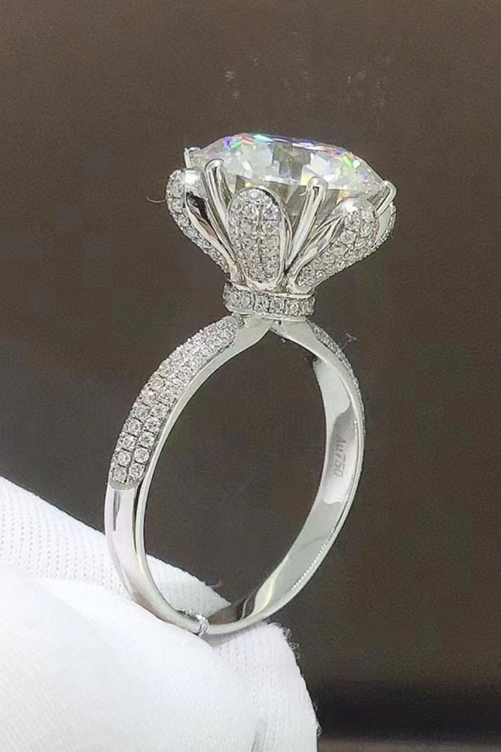 5 Carat  Moissanite Side Stone Ring - AllIn Computer