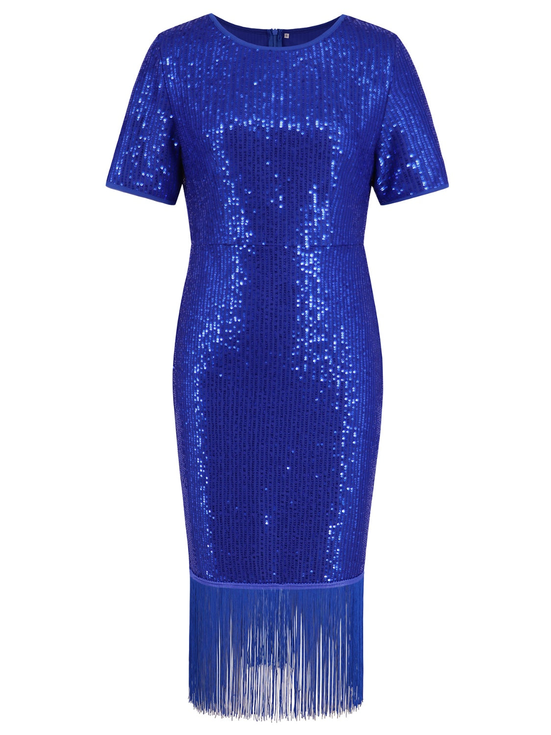 Tassel Sequin Short Sleeve Dress - AllIn Computer