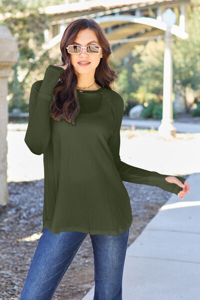 Basic Bae Full Size Round Neck Long Sleeve T-Shirt - AllIn Computer