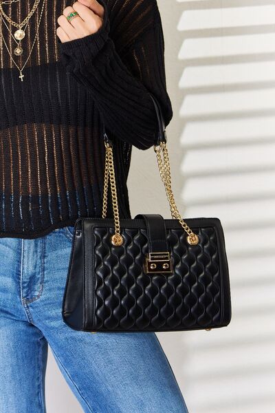 David Jones Quilted PU Leather Handbag - AllIn Computer