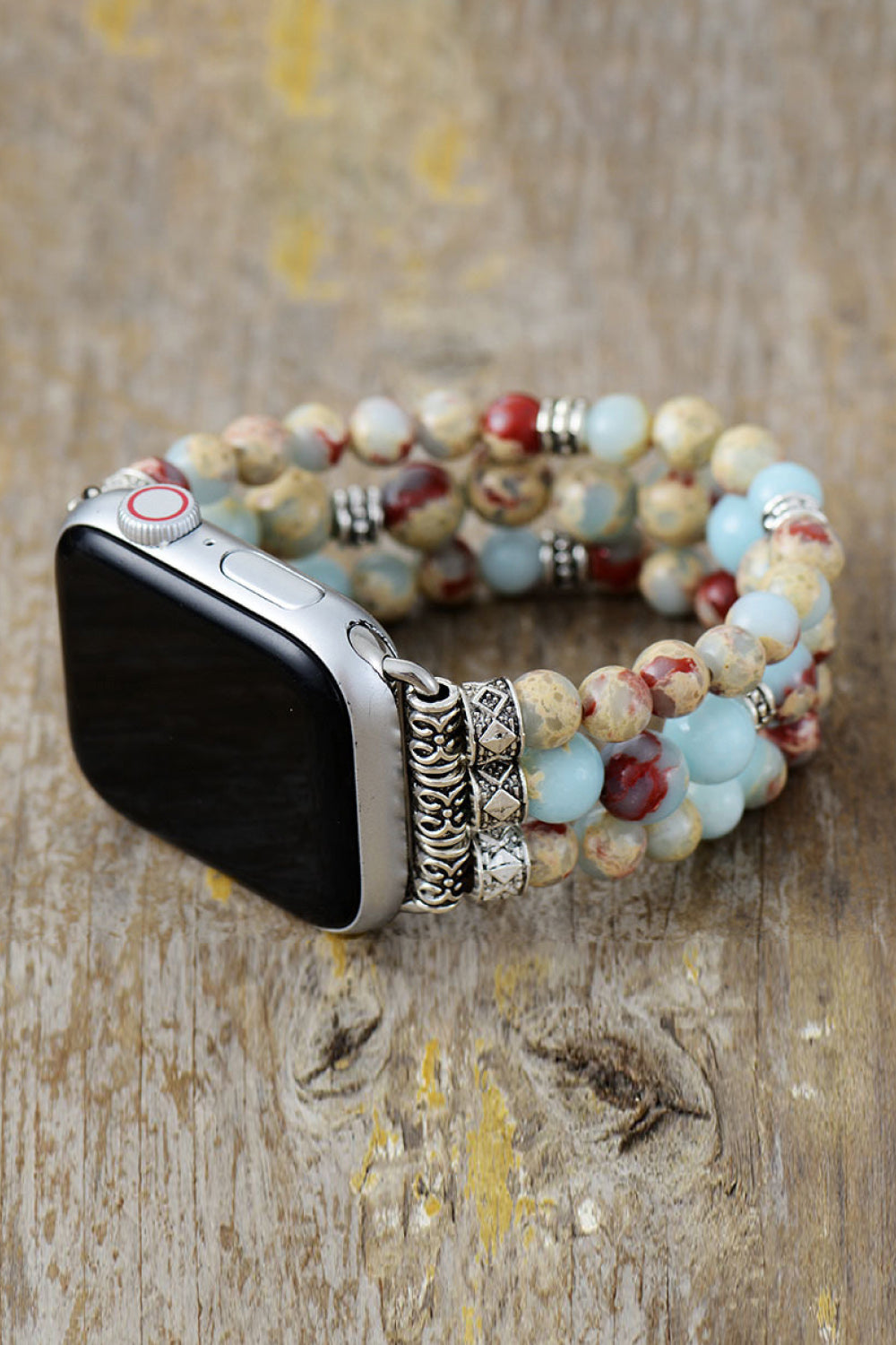 Synthetic Imperial Jasper Beaded Watchband Bracelet - AllIn Computer