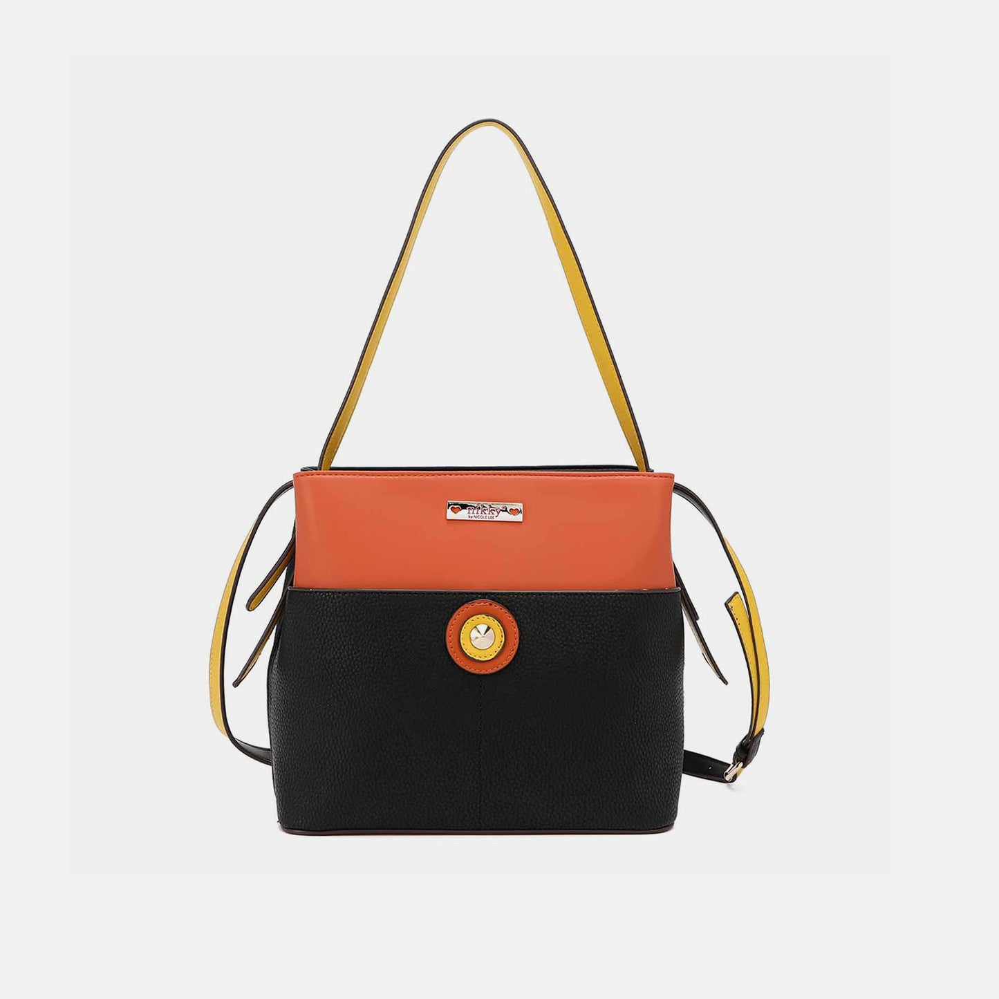 Nicole Lee USA Contrast Leather Shoulder Bag - AllIn Computer