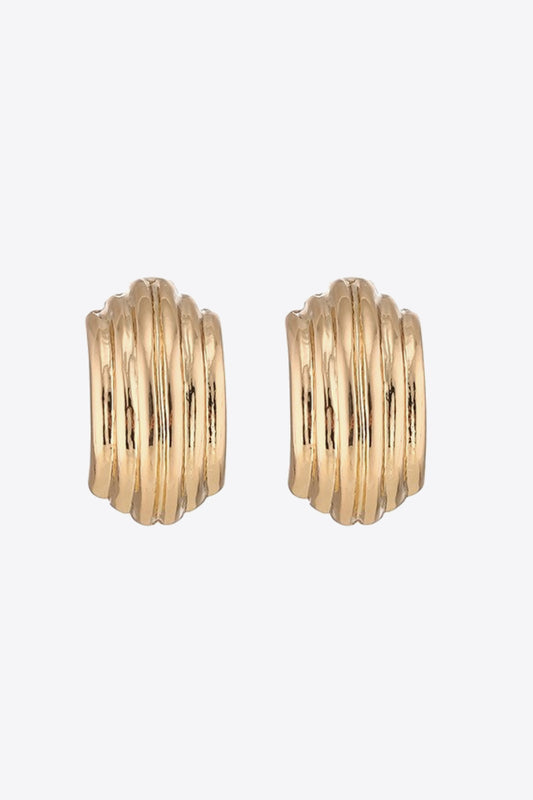 Ribbed Copper Earrings - AllIn Computer