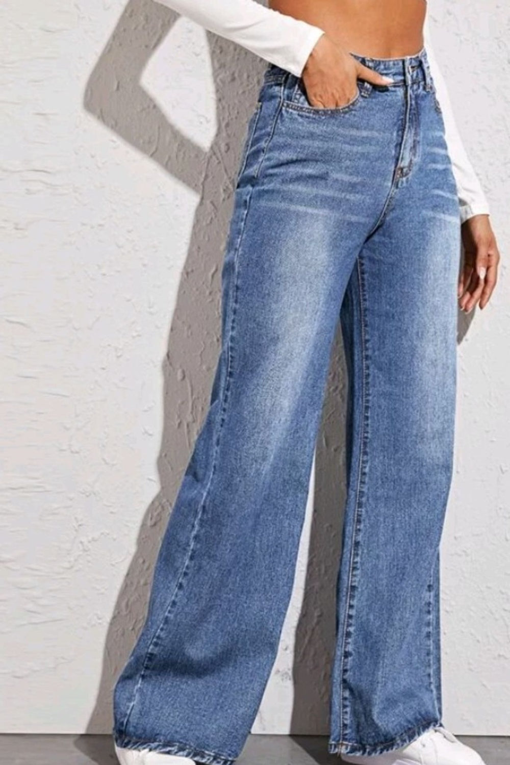High Waist Wide Leg Jeans - AllIn Computer