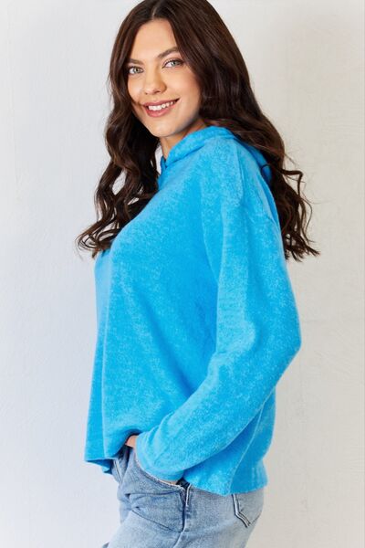 Zenana Full Size Long Sleeve Cozy Hoodie - AllIn Computer