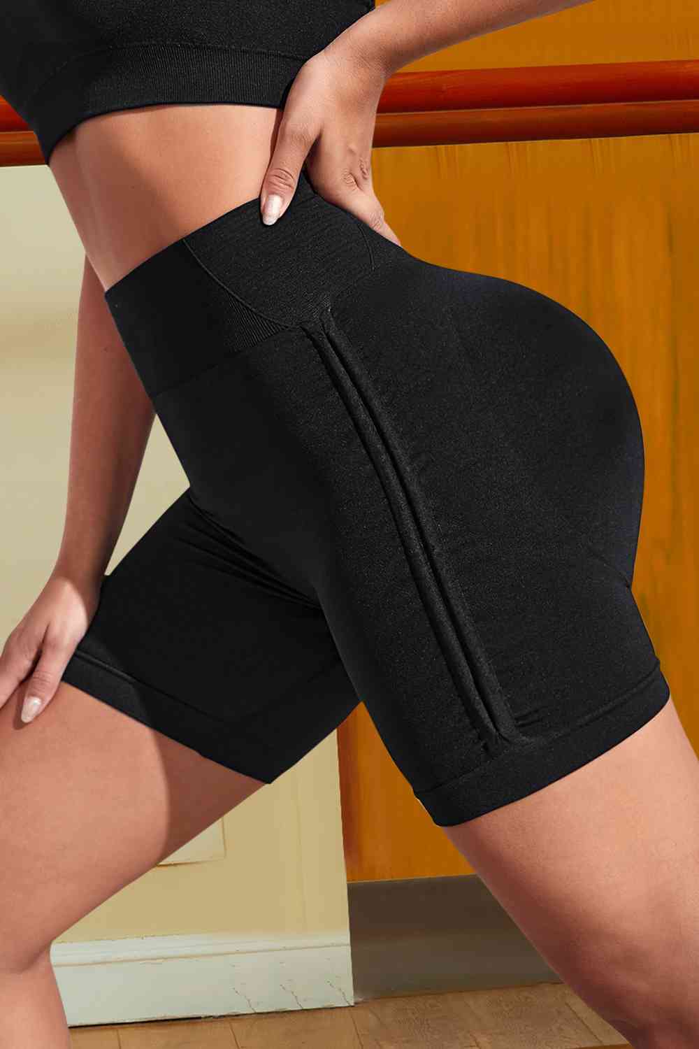 Wide Waistband Sports Shorts - AllIn Computer