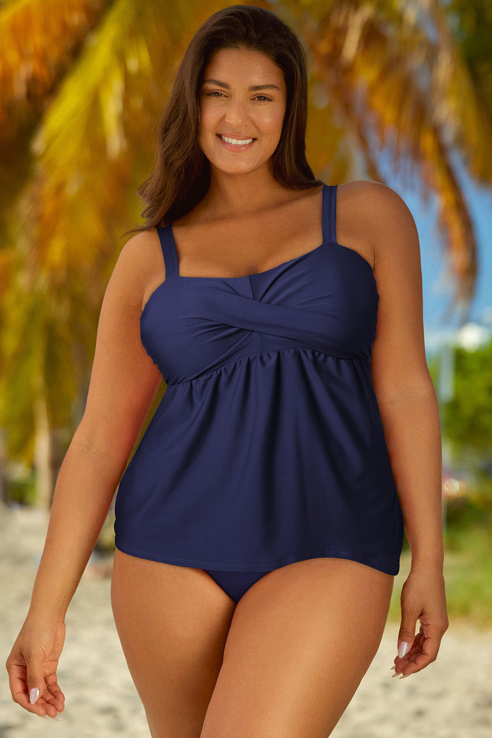 Full Size Adjustable Strap Tankini Set - AllIn Computer