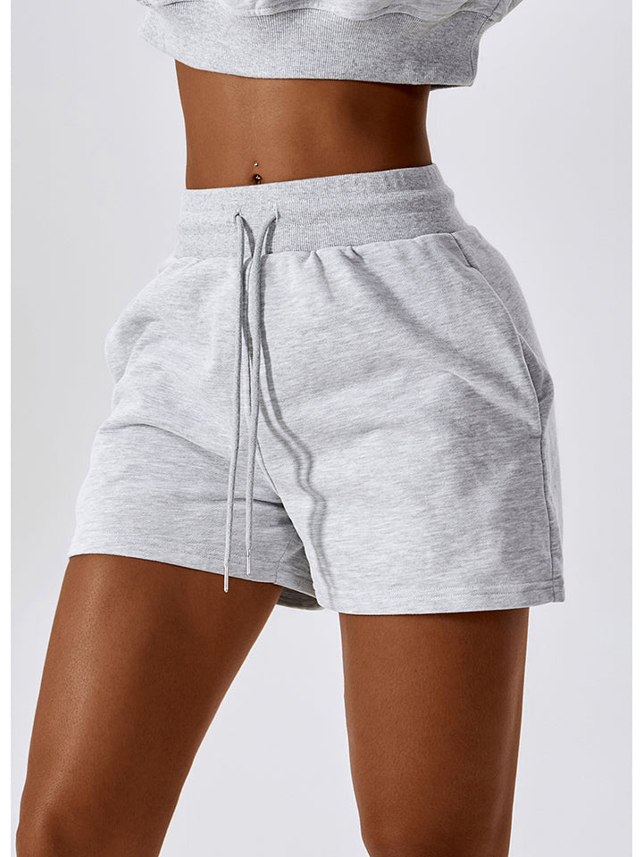 Drawstring Smocked Waist Sports Shorts - AllIn Computer