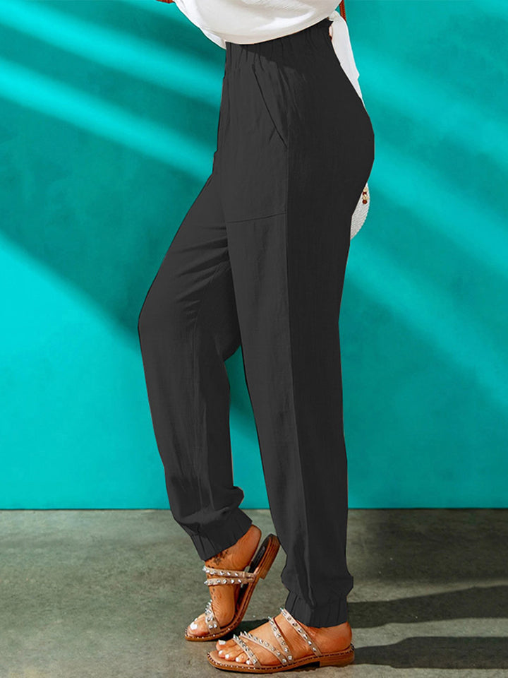 High Waist Joggers with Pockets - AllIn Computer