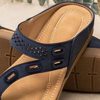 PU Leather Open Toe Sandals - AllIn Computer