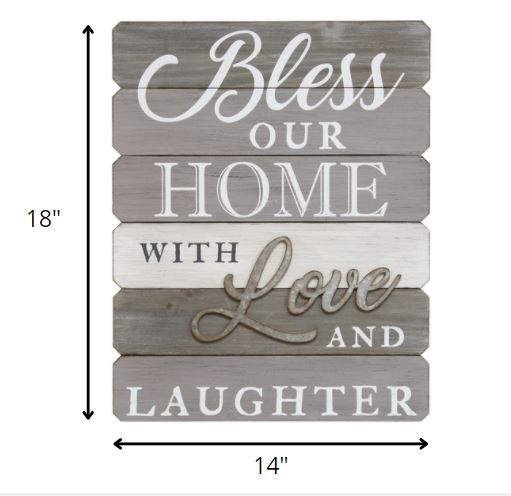 Bless Our Home Wood and Metal Wall Decor - AllIn Computer