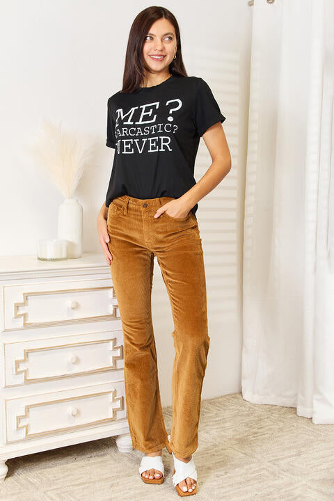 Simply Love Letter Graphic Round Neck T-Shirt - AllIn Computer