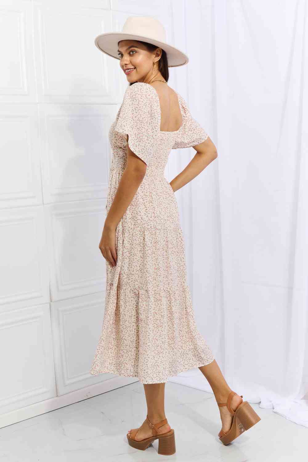 HEYSON Let It Grow Full Size Floral Tiered Ruffle Midi Dress - AllIn Computer