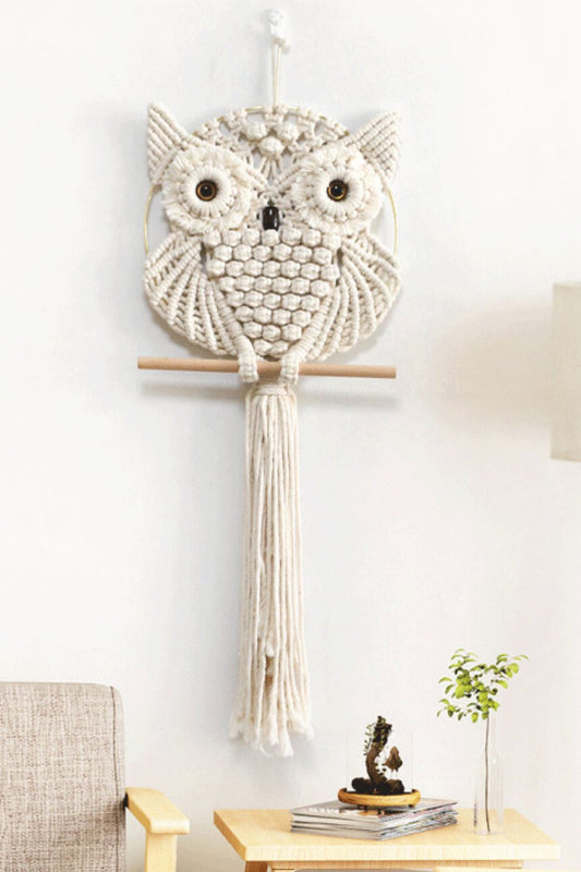 Hand-Woven Owl Macrame Hanging Wall Piece - AllIn Computer