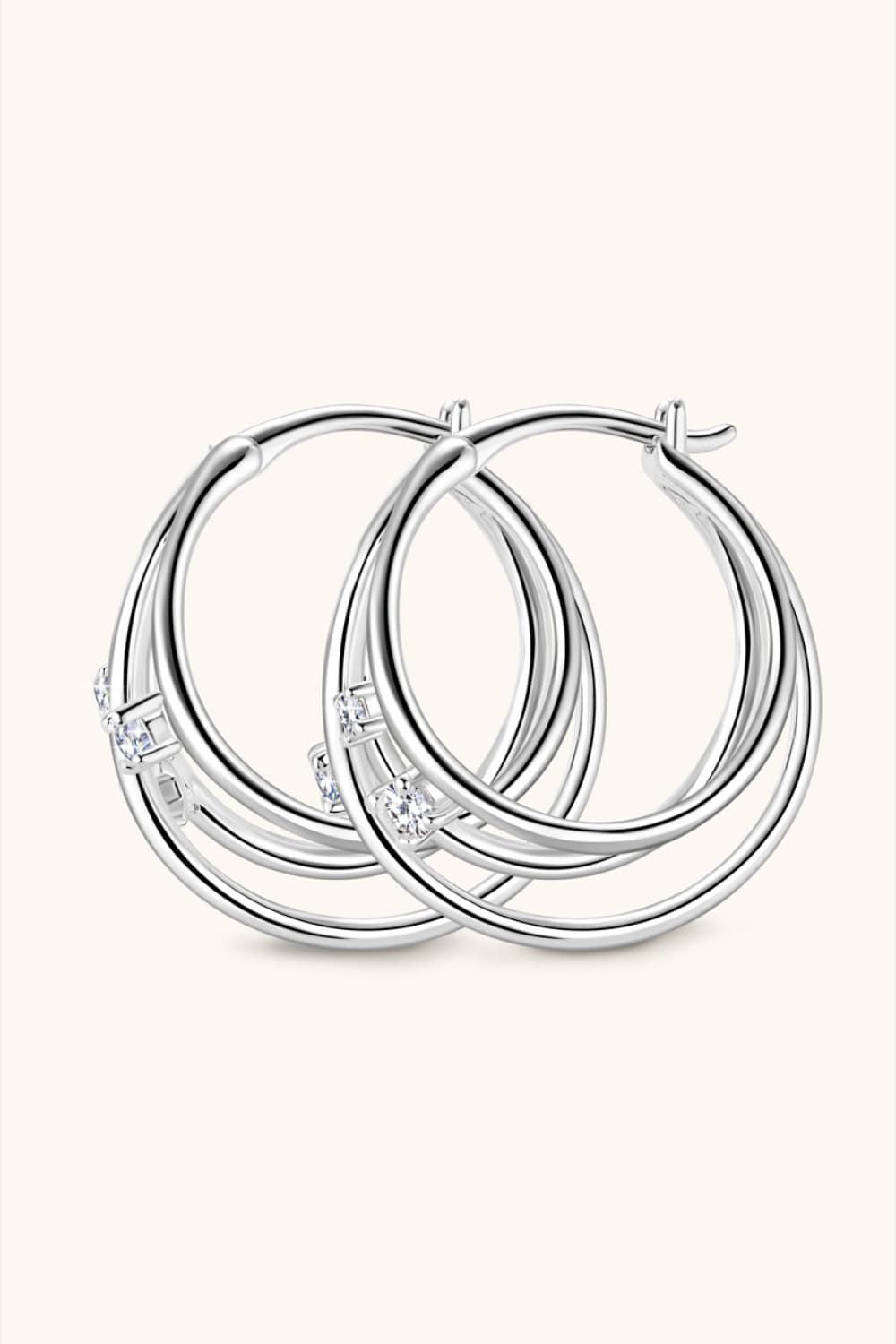 Moissanite 925 Sterling Silver Layered Earrings - AllIn Computer