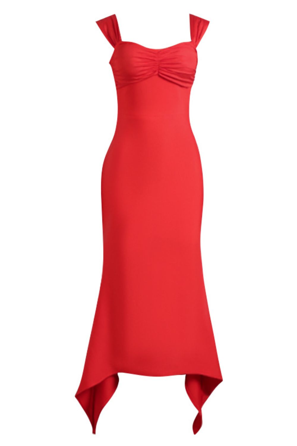 Ruched Sweetheart Neck Hem Detail Dress - AllIn Computer