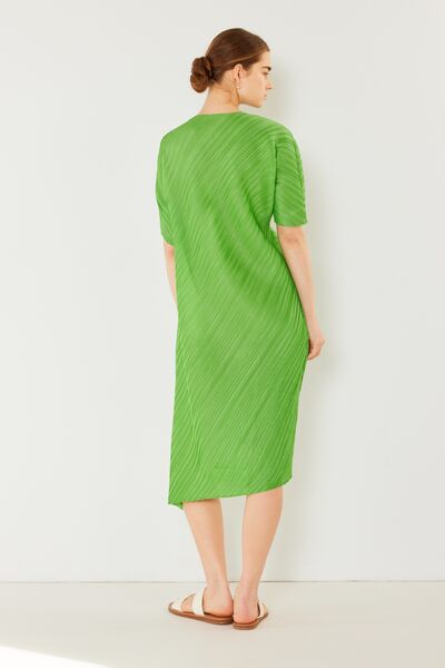 Marina West Swim Pleated Dolman Sleeve Dress - AllIn Computer
