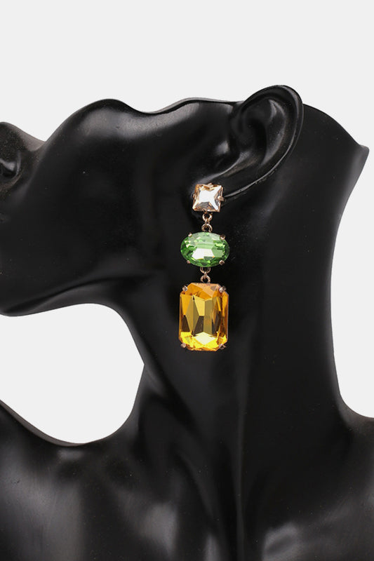 Geometrical Shape Glass Dangle Earrings - AllIn Computer