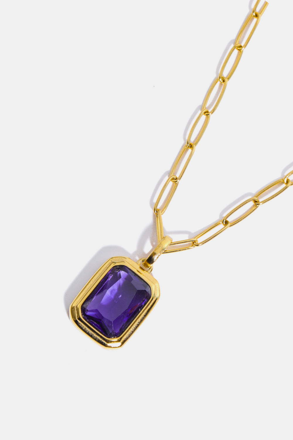 Zircon 18K Gold-Plated Geometrical Shape Pendant Necklace - AllIn Computer