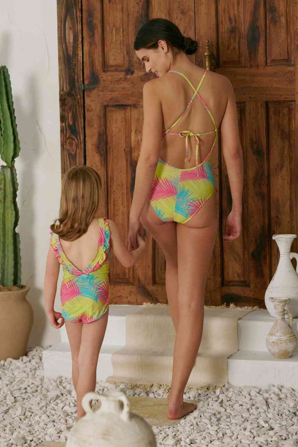 Marina West Swim High Tide One-Piece in Multi Palms - AllIn Computer