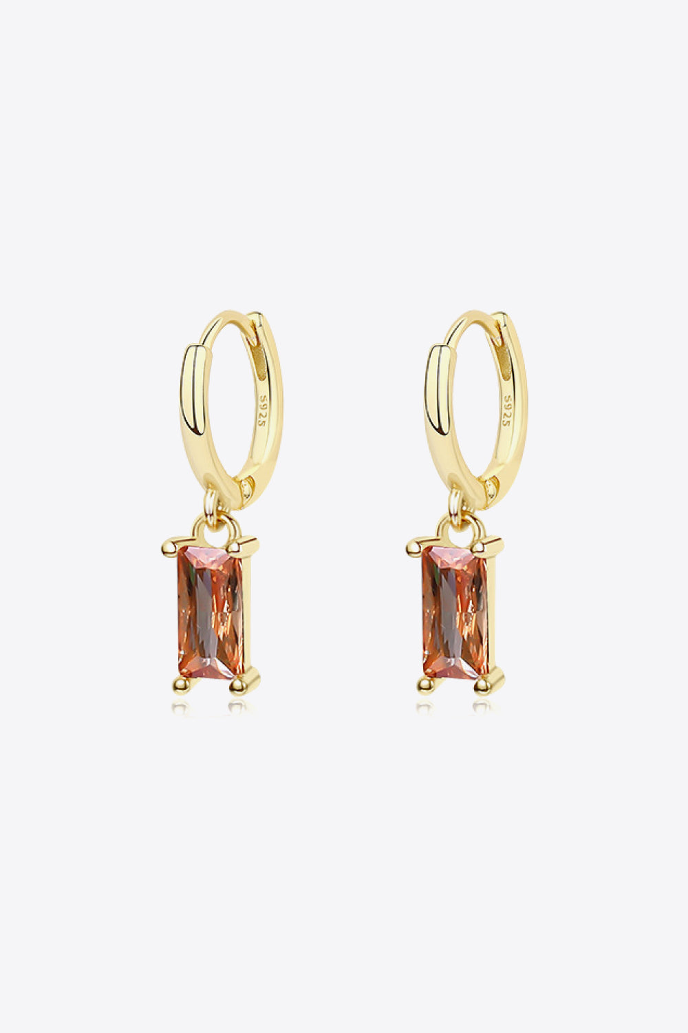 Retro 925 Sterling Silver Cubic Zirconia Drop Earrings - AllIn Computer
