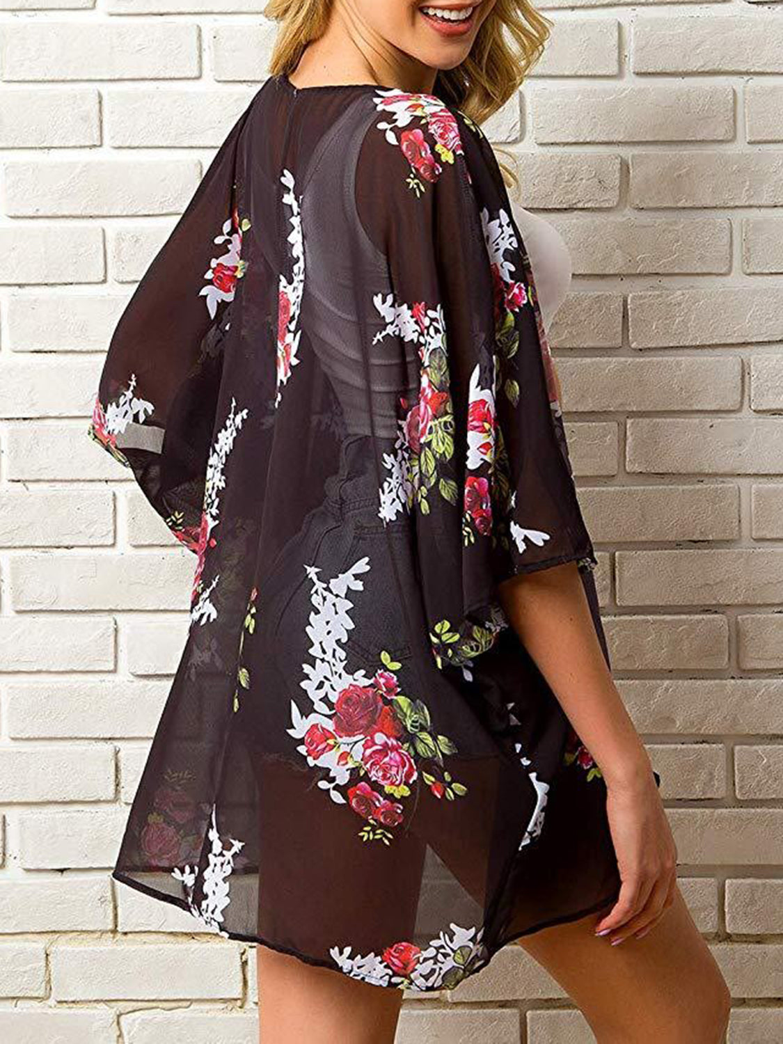 Open Front Half Sleeve Cover-Up - AllIn Computer