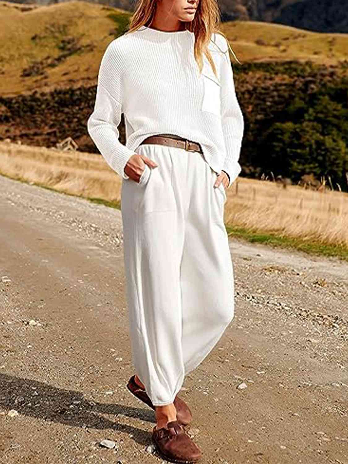 Knit Top and Joggers Set - AllIn Computer