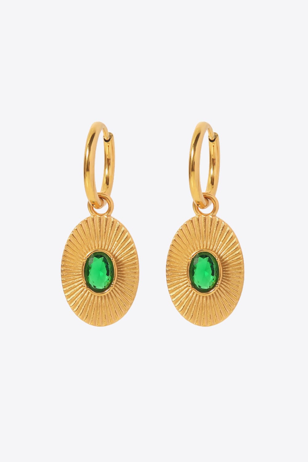 Stainless Steel Oval Dangle Earrings - AllIn Computer