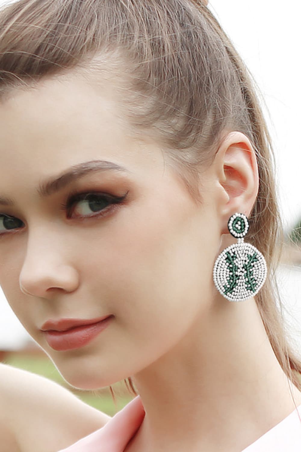 Round Shape Dangle Earrings - AllIn Computer
