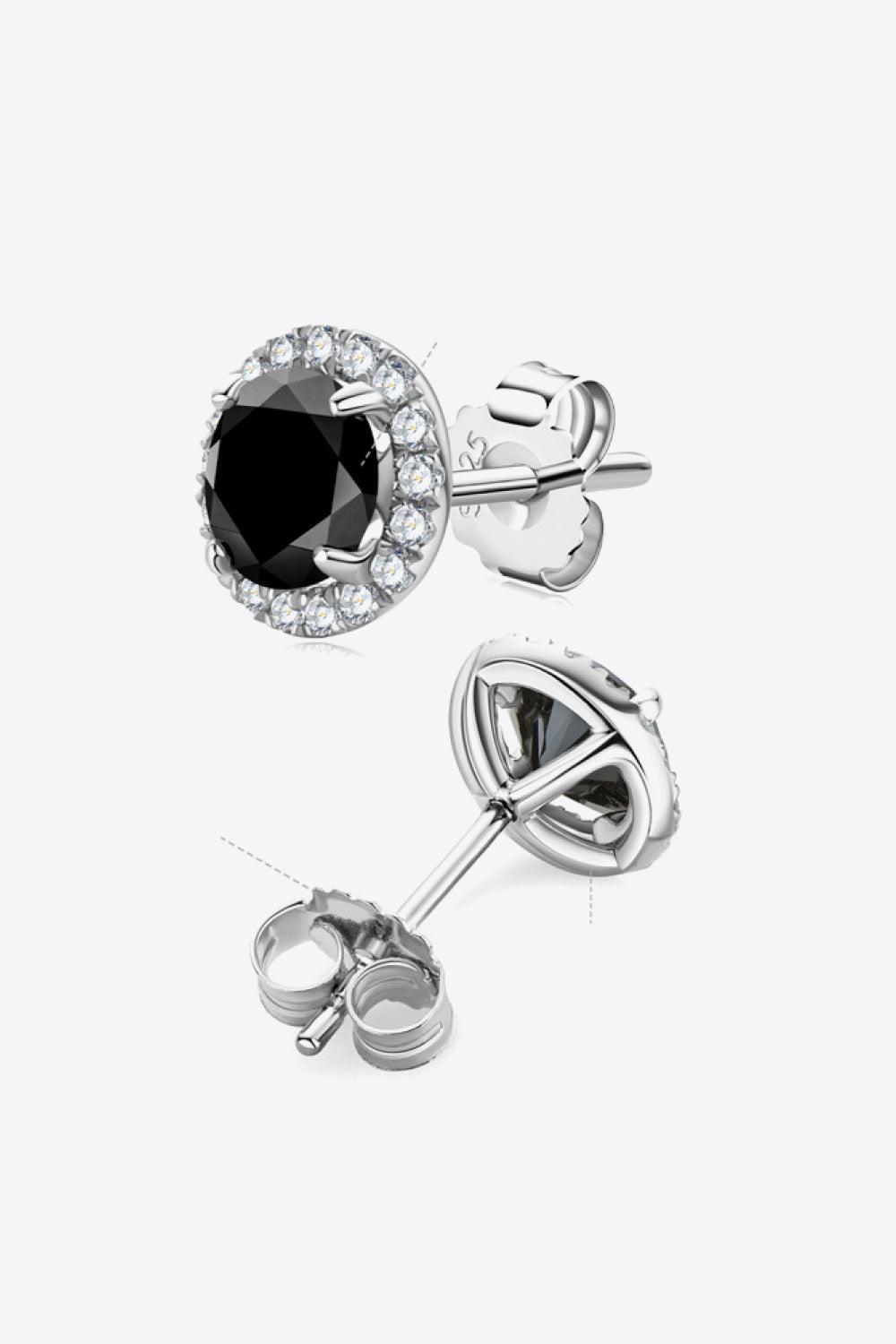 Two-Tone 4-Prong Moissanite Stud Earrings - AllIn Computer