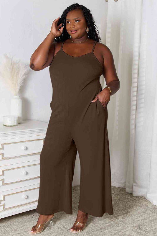 Basic Bae Full Size Spaghetti Strap V-Neck Jumpsuit - AllIn Computer