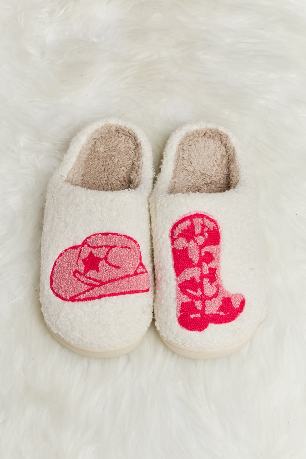 Melody Printed Plush Slide Slippers - AllIn Computer