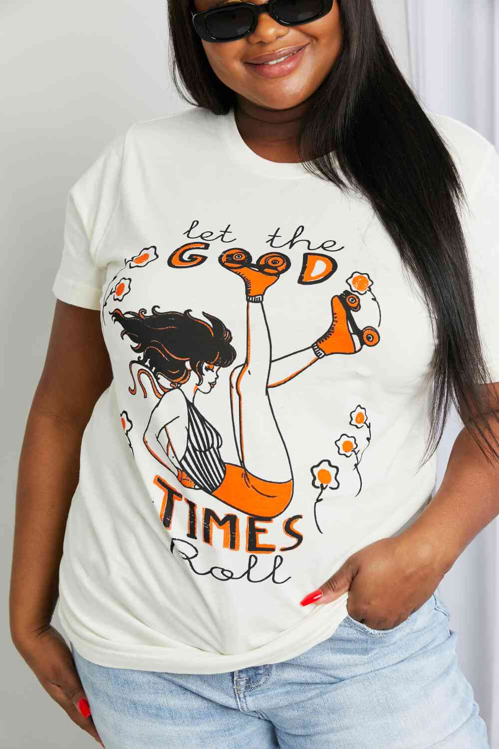 mineB Full Size LET THE GOOD TIMES ROLL Graphic Tee - AllIn Computer