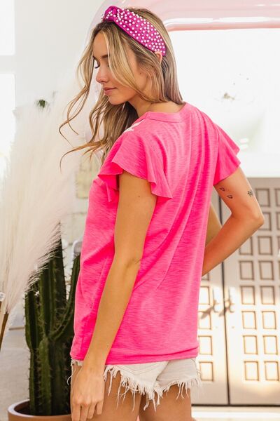 BiBi Leopard Contrast Round Neck T-Shirt - AllIn Computer