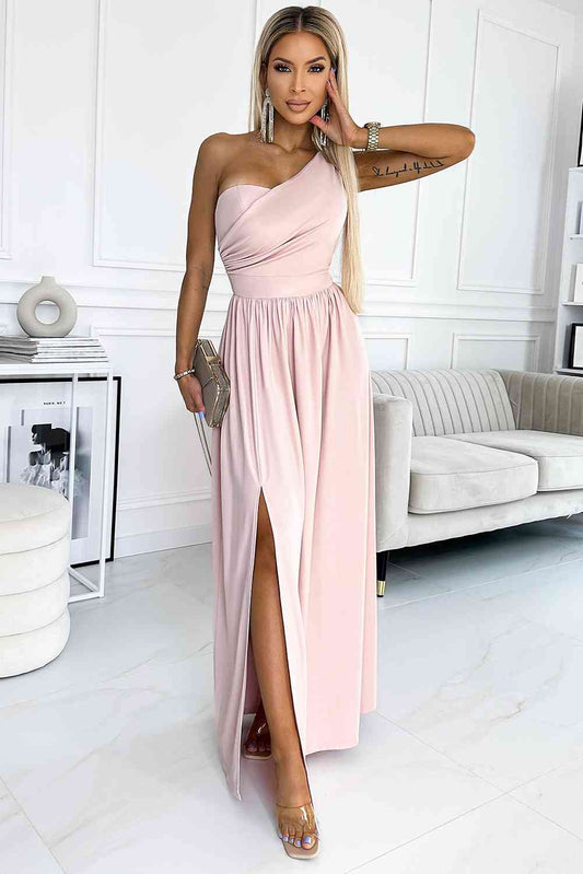 One-Shoulder Slit Maxi Dress - AllIn Computer