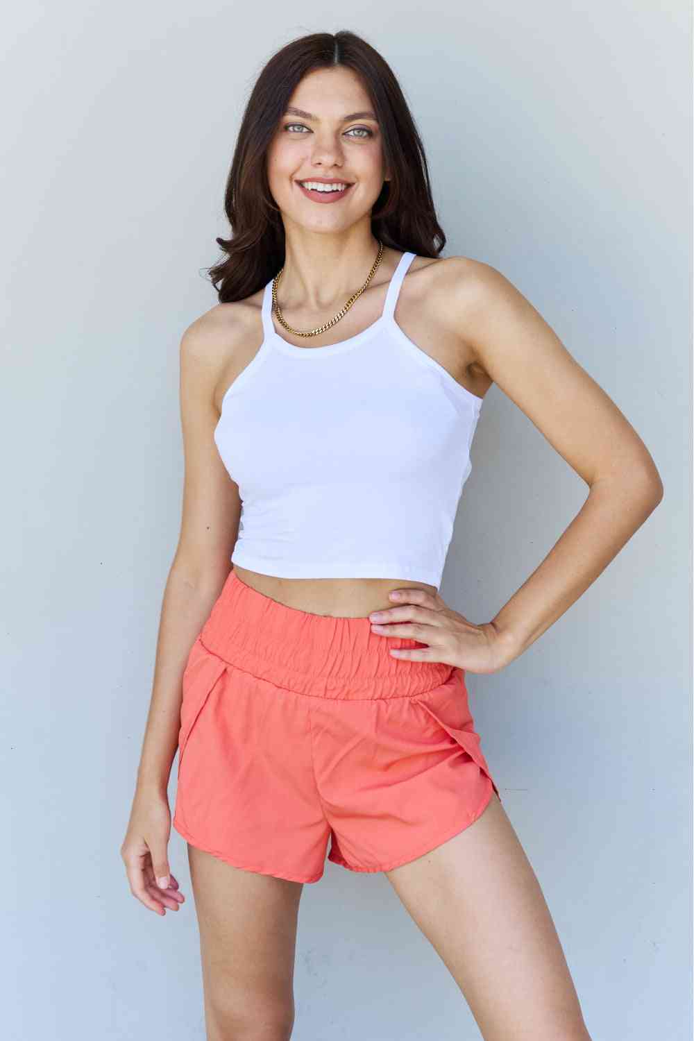 Ninexis Everyday Staple Soft Modal Short Strap Ribbed Tank Top in  Off White - AllIn Computer