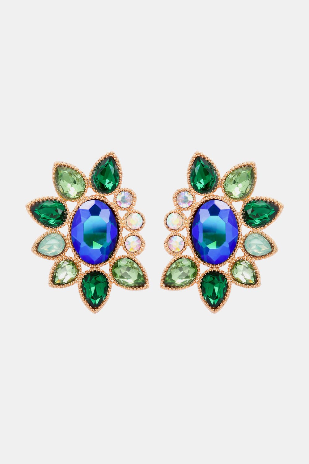 Geometrical Shape Glass Stone Dangle Earrings - AllIn Computer