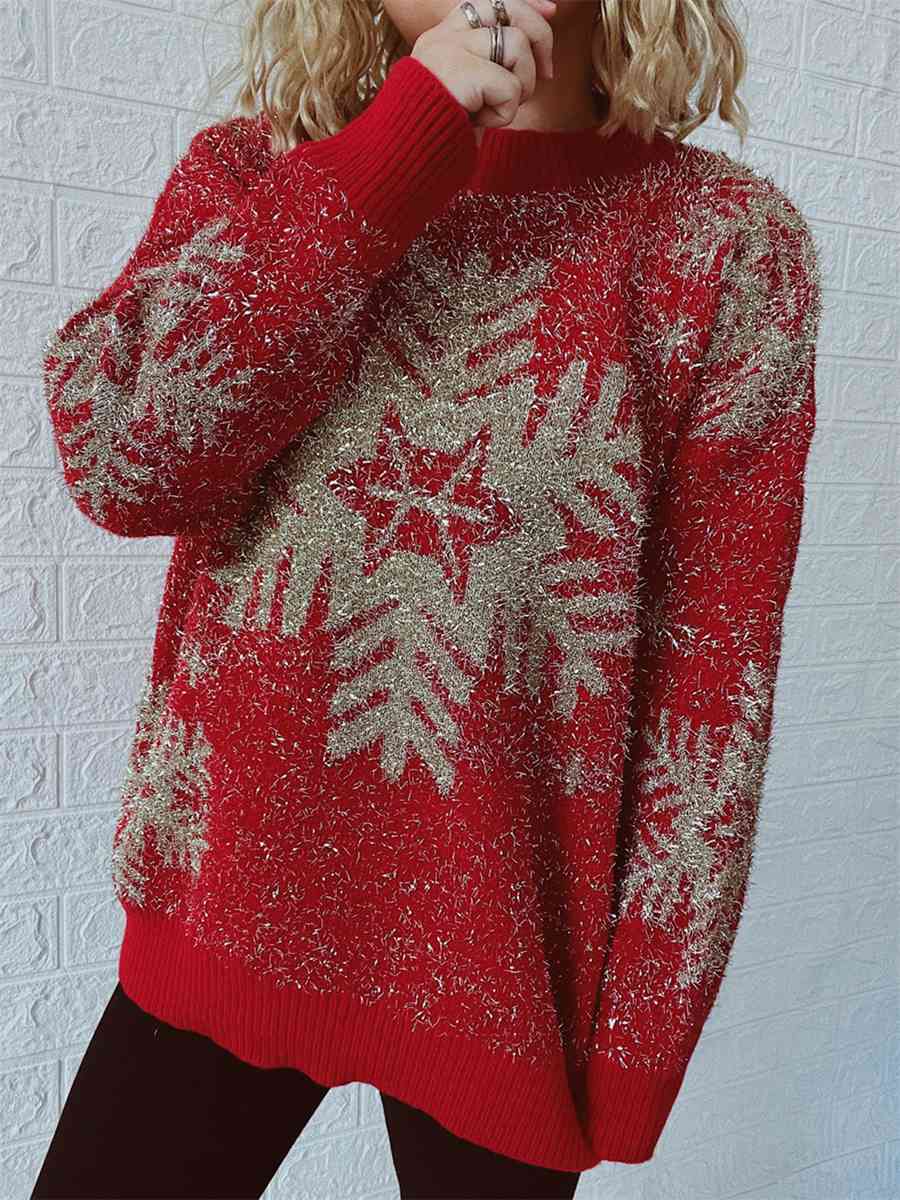 Christmas Element Round Neck Sweater - AllIn Computer