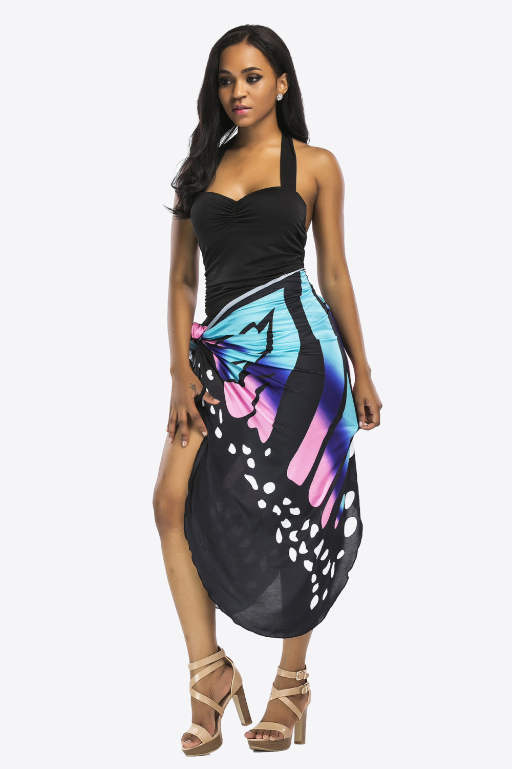 Butterfly Spaghetti Strap Cover Up - AllIn Computer