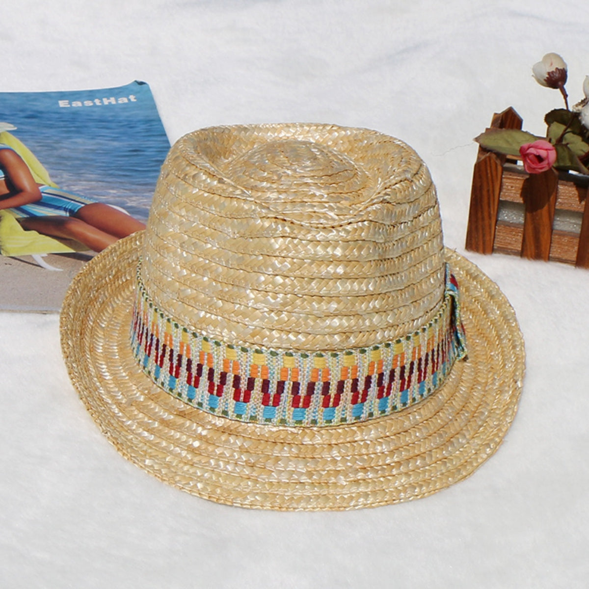 Short Brim Straw Woven Hat - AllIn Computer