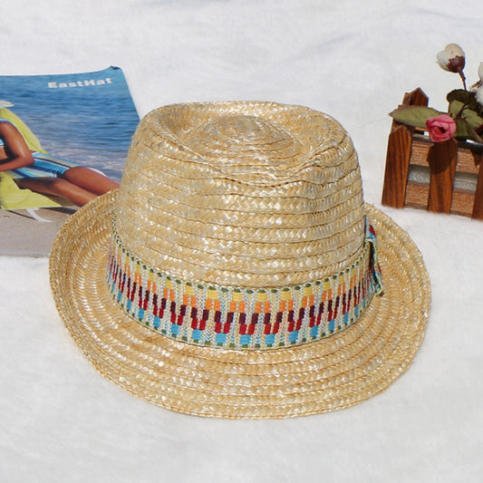 Short Brim Straw Woven Hat - AllIn Computer